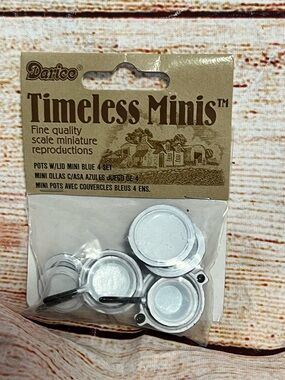 Timeless minis pots and pans set for dollhouse-NEW-Darice